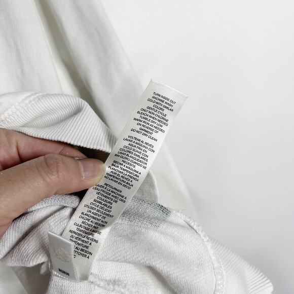 Chicos Weekend Size 1 Medium M White Gray Floral Embellished Pullover Sweater - Picture 7 of 8